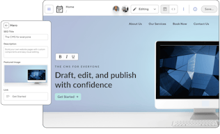 Hero image showing the CloudCannon editing interface