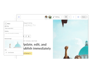 Diagram of visual editing on CloudCannon with page-building components