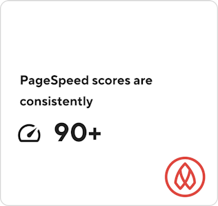 PageSpeed scores are consistently 90+