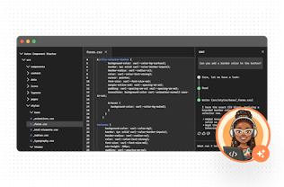 Developer working with AI inside an IDE