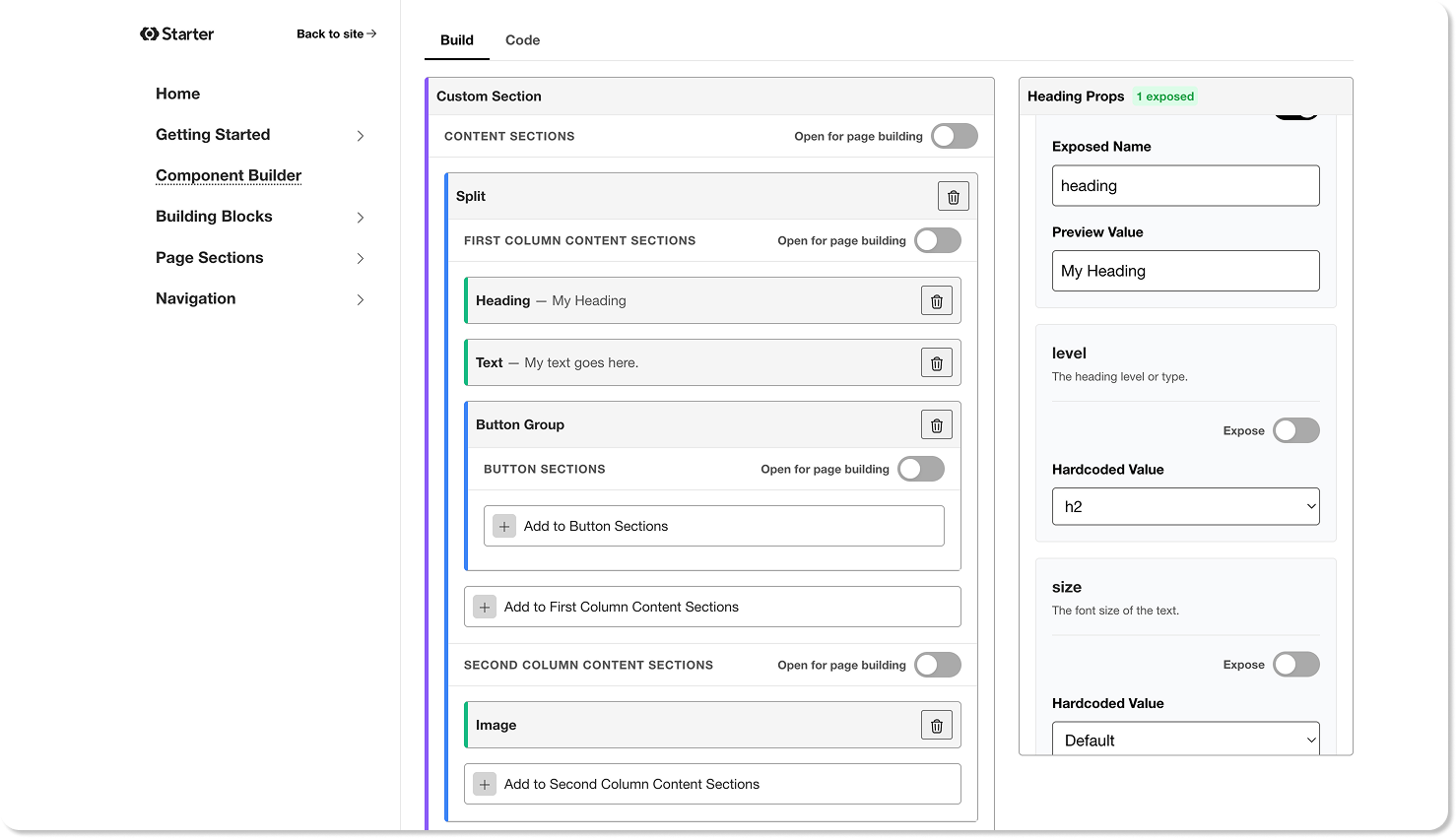 Built-in component builder for the Astro Component Starter