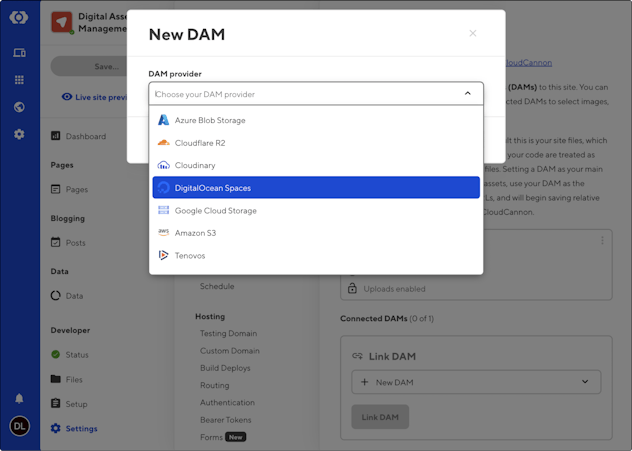DAM Support for Cloudflare R2 and DigitalOcean Spaces | CloudCannon