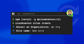 Manage your sites from the terminal with CloudCannon’s CLI