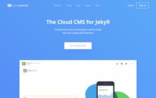 Screenshot of new CloudCannon homepage