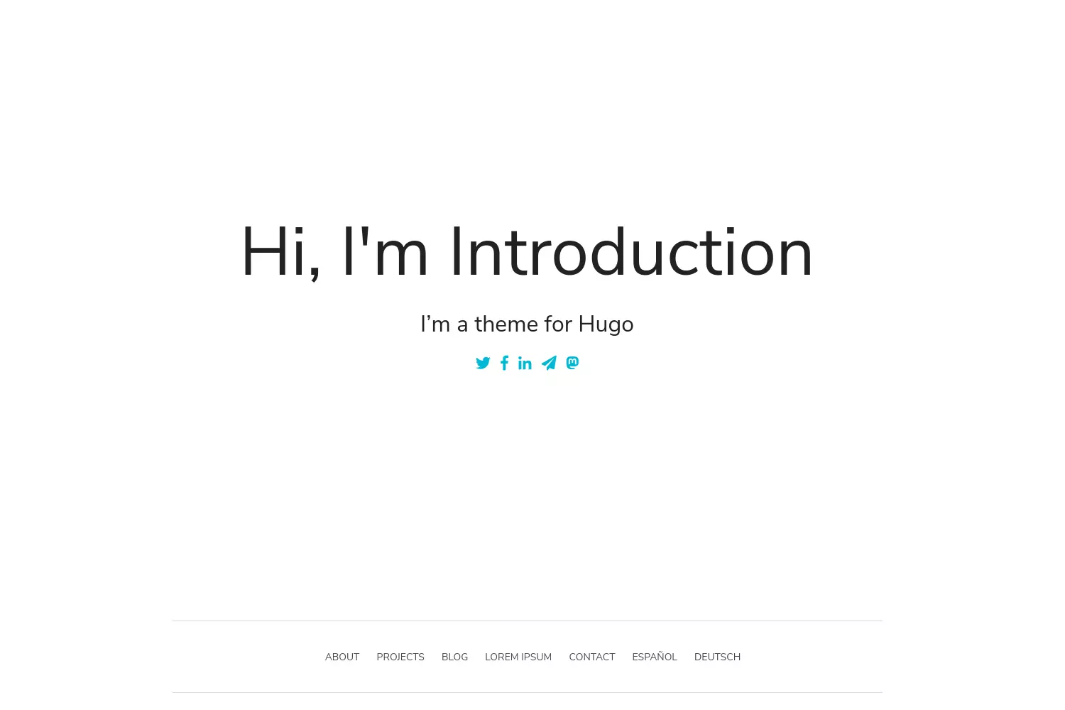Introduction Hugo theme screenshot