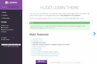 Learn Hugo theme screenshot