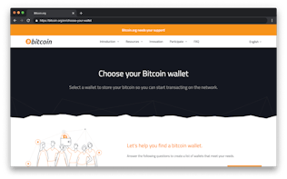 bitcoin.org, Wallet page
