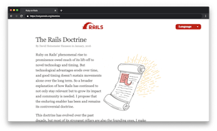Ruby on Rails, The Rails Doctrine page