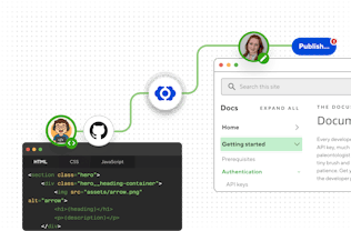 Screenshot of Git workflow in CloudCannon