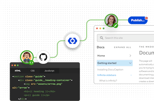 Screenshot of Git workflow in CloudCannon