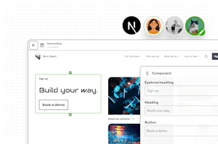 Screenshot of CloudCannon's Visual Editor and active users