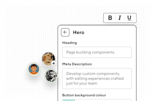 Diagram of a hero component for page building on CloudCannon
