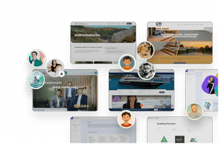 Diagram of sample websites and grouped users with different roles