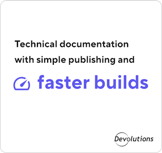 Technical documentation with simple publishing and faster builds
