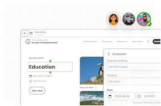 Screenshot of visual editing in CloudCannon