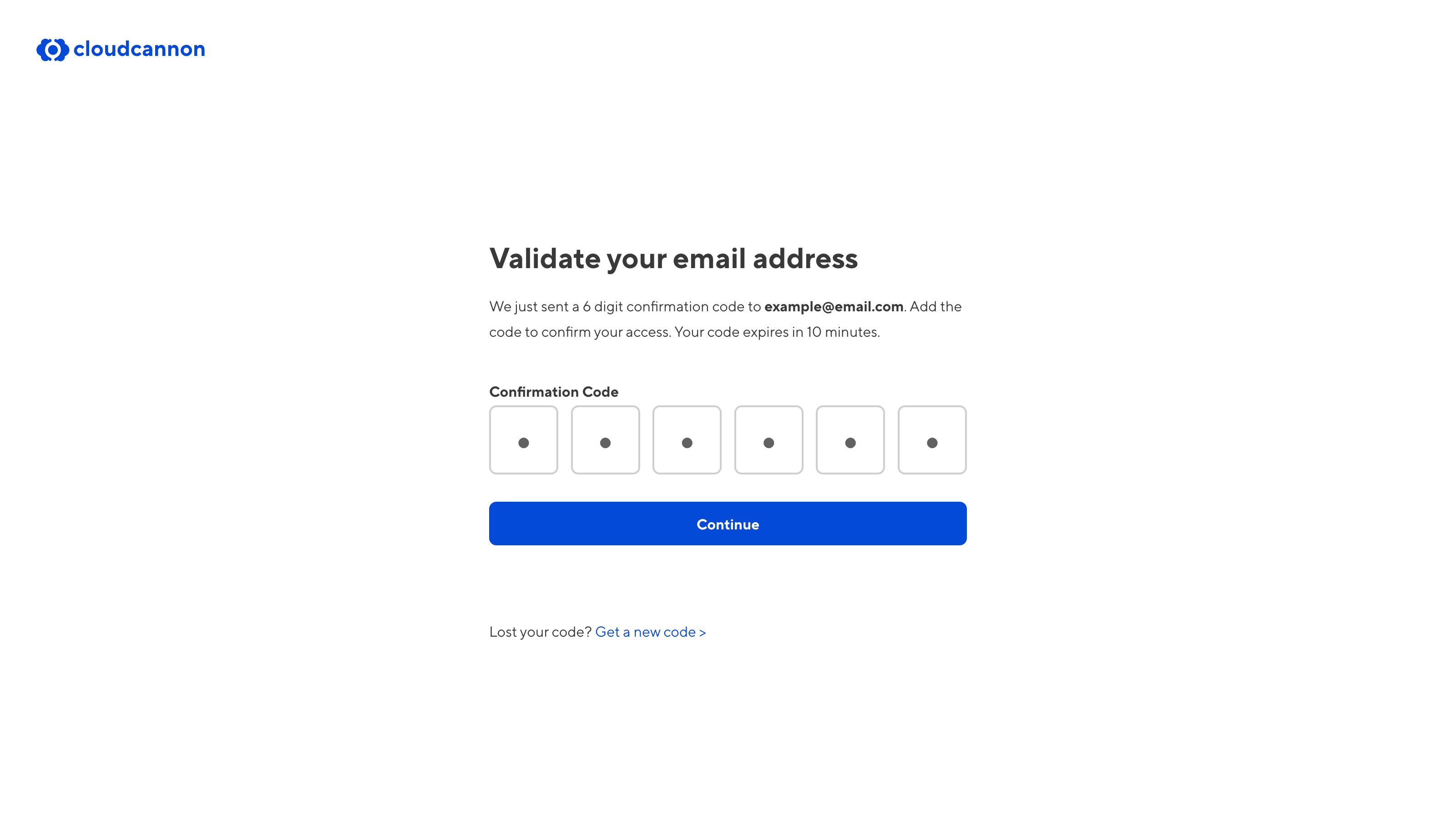 A screenshot of the Signup page shows a field for your Confirmation Code to validate your email address.