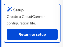 A screenshot of the Site Navigation popup shows the Return to setup button.