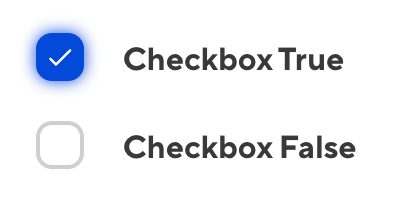 A screenshot of two Checkbox Boolean inputs in the Data Editor, showing one true and one false value.