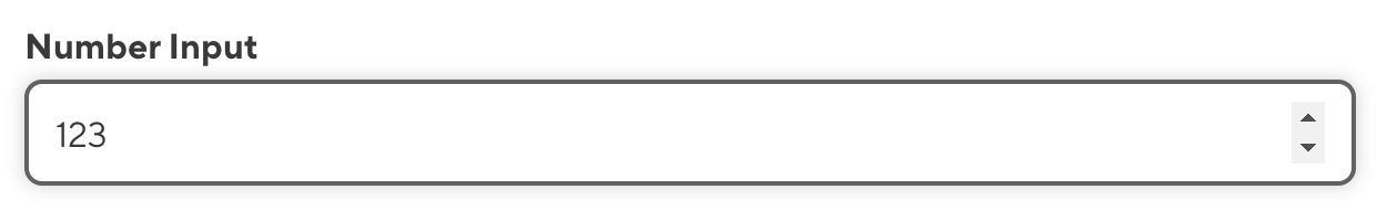 A screenshot of the Number input in the Data Editor.