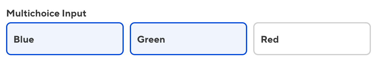 A screenshot of the Multichoice input in the Data Editor.