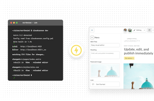 Screenshot of dev server showing CloudCannon locally
