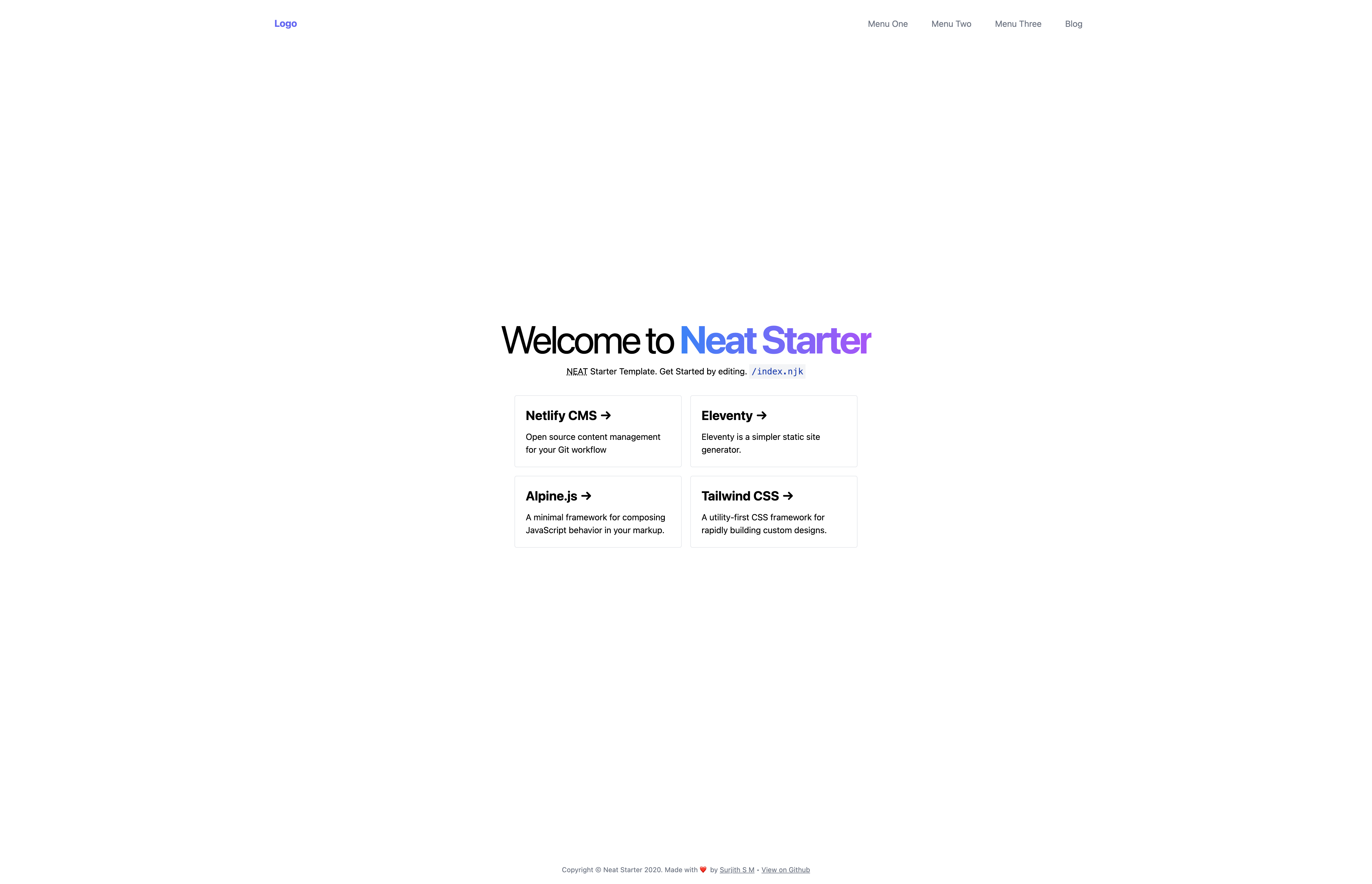 Neat Starter demo site