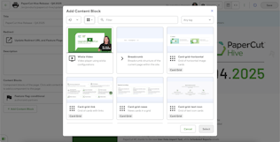 PaperCut Portal, edited using CloudCannon components