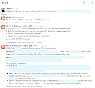 Slack claude automation for Nomio